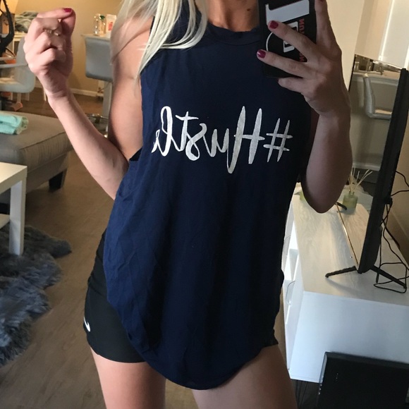 Tops - #hustle muscle tank
